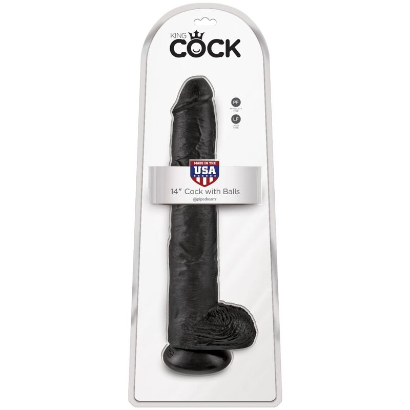 KING COCK - PENE REALISTICO CON SFERE 30.5 CM NERO – Dildo strapon – foto 6