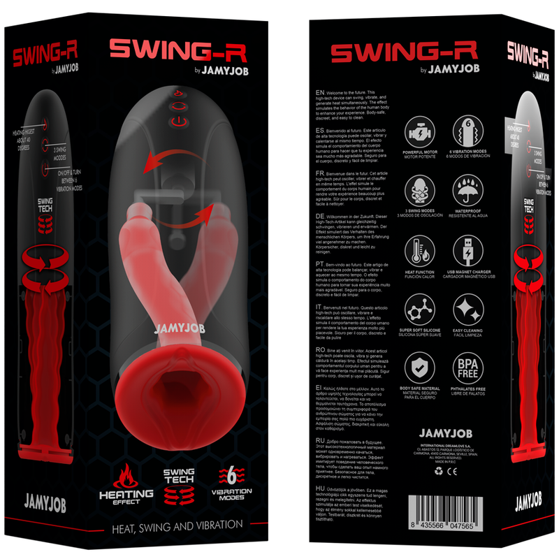 JAMYJOB - EFFETTO RISCALDANTE SWING-R, SWING TECH E MASTURBATORE VIBRANTE – Vari masturbatori – foto 7