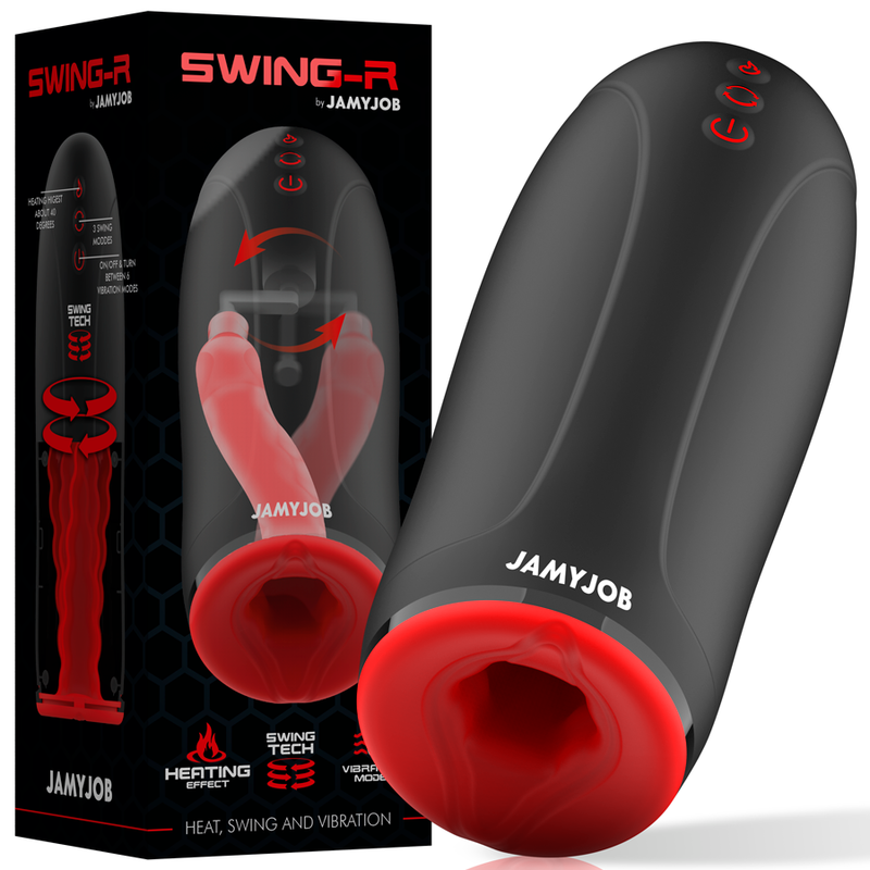 JAMYJOB - EFFETTO RISCALDANTE SWING-R, SWING TECH E MASTURBATORE VIBRANTE – Vari masturbatori – foto 2