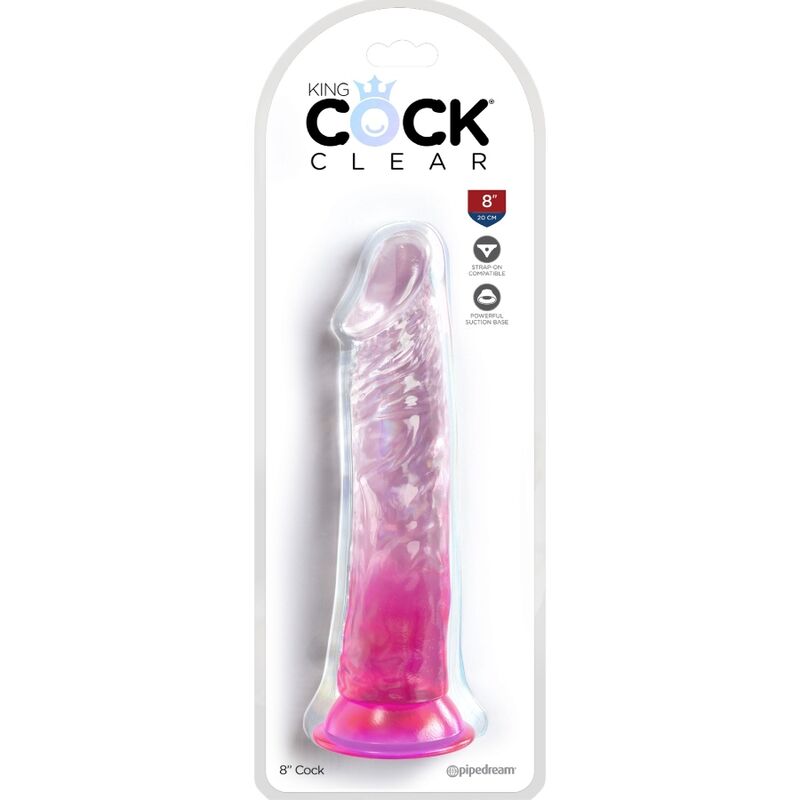 KING COCK - CLEAR PENE REALISTICO 19.7 CM ROSA – Dildo strapon – foto 2