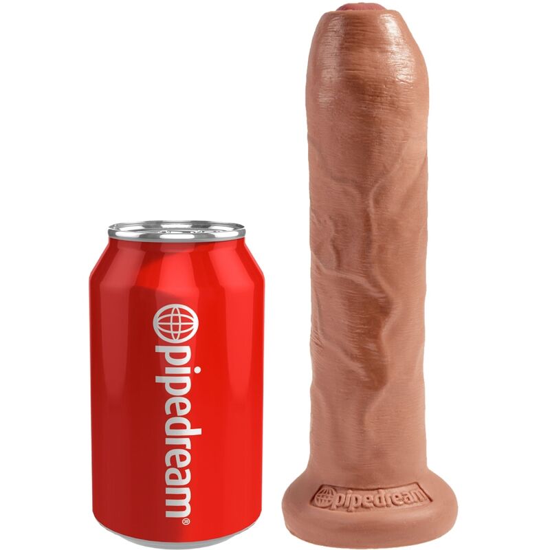 KING COCK - PENE REALISTICO NON TAGLIATO 17.8 CM CARAMELLO – Dildo strapon