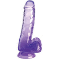 KING COCK - CLEAR PENE REALISTICO CON SFERE 13.5 CM VIOLA – Dildo strapon