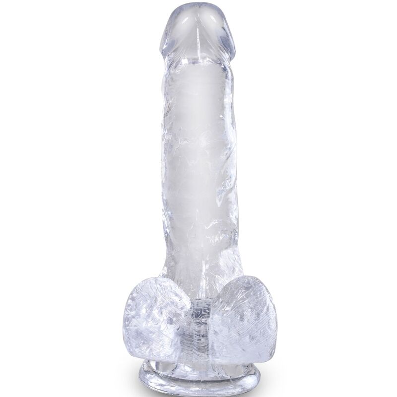 KING COCK - CLEAR PENE REALISTICO CON SFERE 13.5 CM TRASPARENTE – Dildo strapon – foto 2