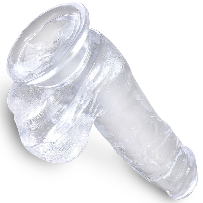 KING COCK - CLEAR PENE REALISTICO CON SFERE 13.5 CM TRASPARENTE – Dildo strapon – foto 4