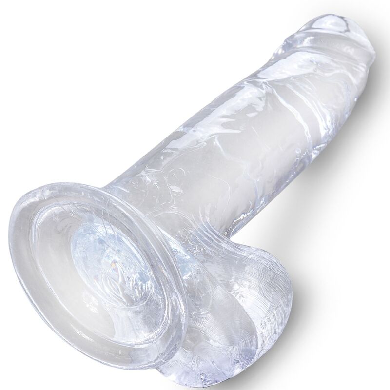 KING COCK - CLEAR PENE REALISTICO CON SFERE 15.2 CM TRASPARENTE – Dildo strapon – foto 4