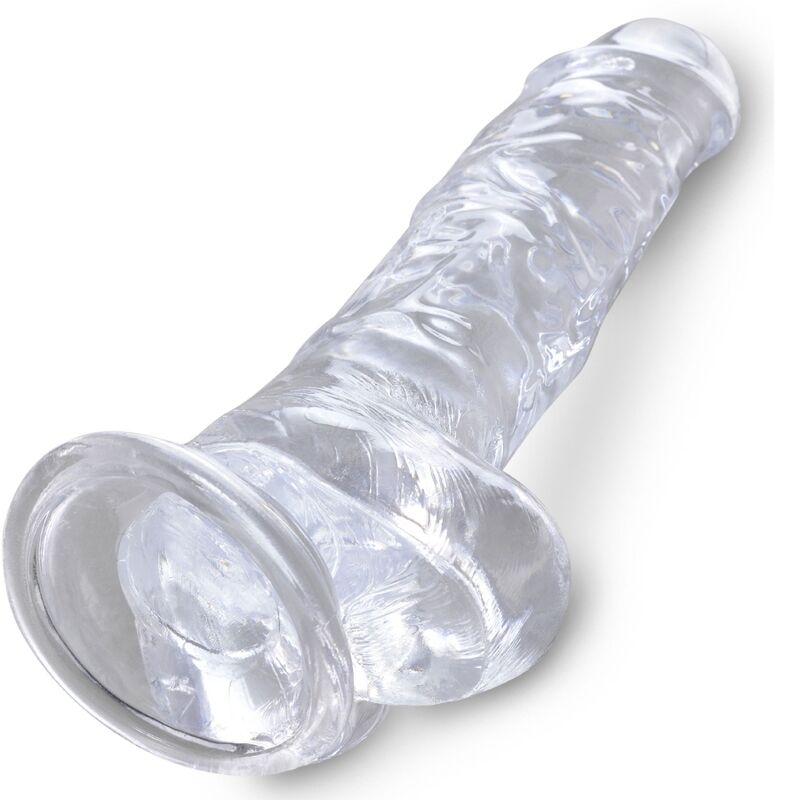 KING COCK - CLEAR PENE REALISTICO CON SFERE 16.5 CM TRASPARENTE – Dildo strapon – foto 4