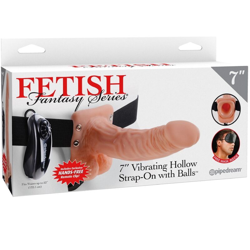FETISH FANTASY SERIES - IMBRAGATURA REGOLABILE TELECOMANDO PENE REALISTICO CON TESTICOLI 17,8 CM – Peni realistici