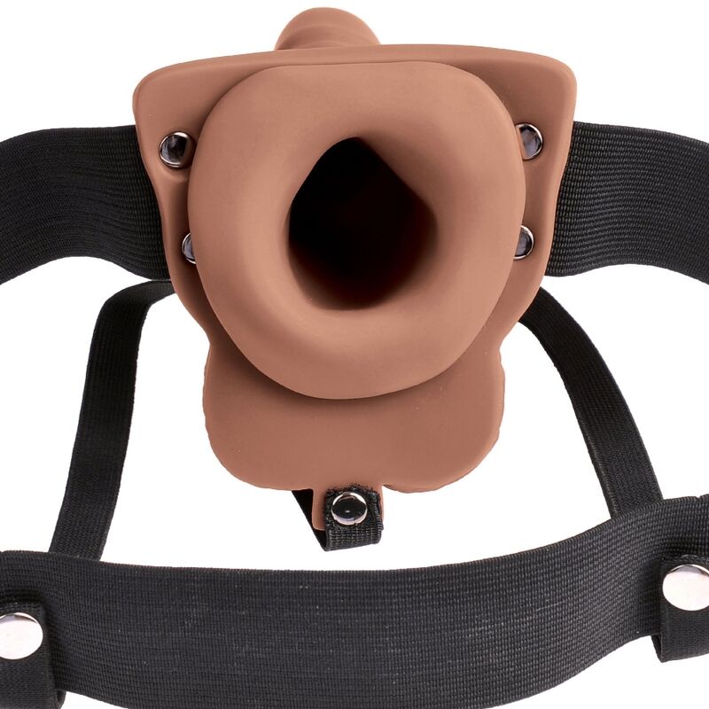 FETISH FANTASY SERIES - IMBRACATURA REGOLABILE PENE REALISTICO CON TESTICOLI RICARICABILI E VIBRATORE 15 CM – Peni realistici – foto 2