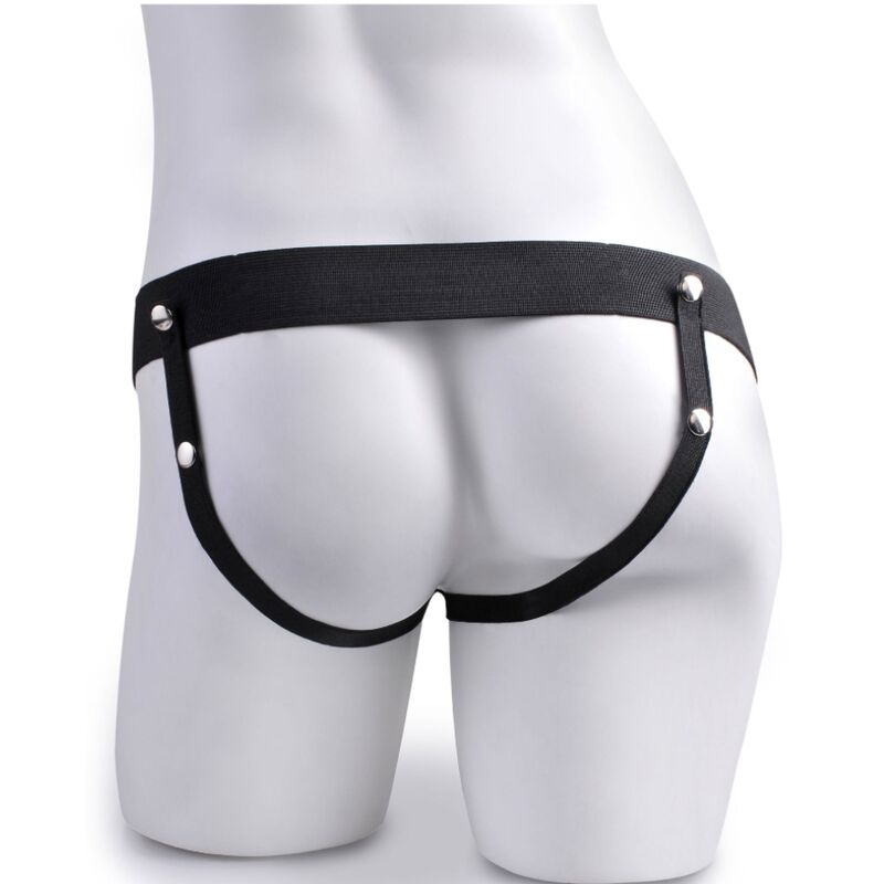 FETISH FANTASY SERIES - IMBRAGATURA REGOLABILE TELECOMANDO PENE REALISTICO CON TESTICOLI RICARICABILI E VIBRATORE 15 CM – Estensore del pene con imbracatura – foto 6