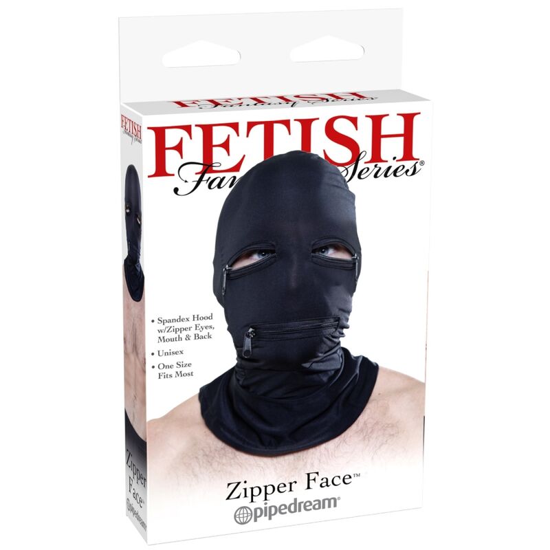 FETISH FANTASY SERIES - CAPPUCCIO CON CERNIERE NERO – Maschere / Maschere per gli occhi
