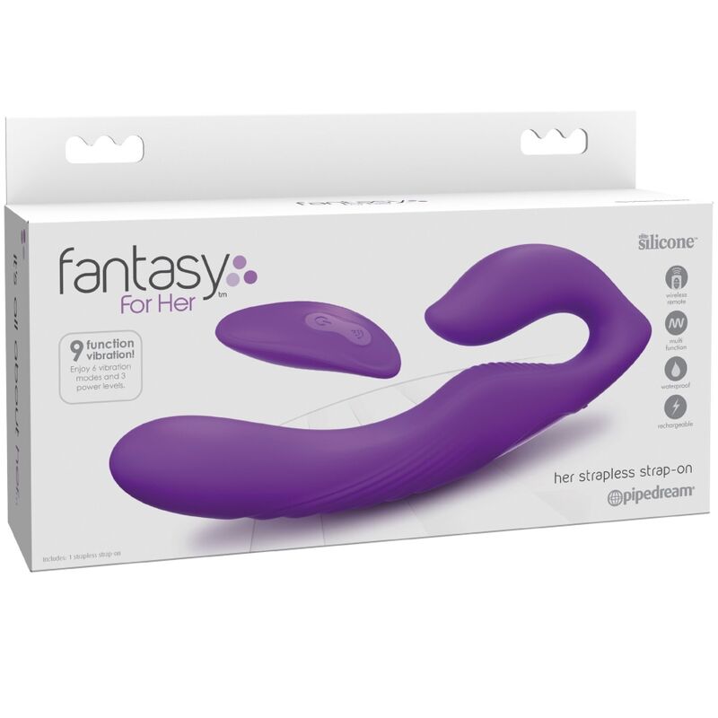 FANTASY FOR HER - VIBRATORE A DOPPIA PENETRAZIONE TELECOMANDO 9 LIVELLI VIOLA – Telecomando – foto 4