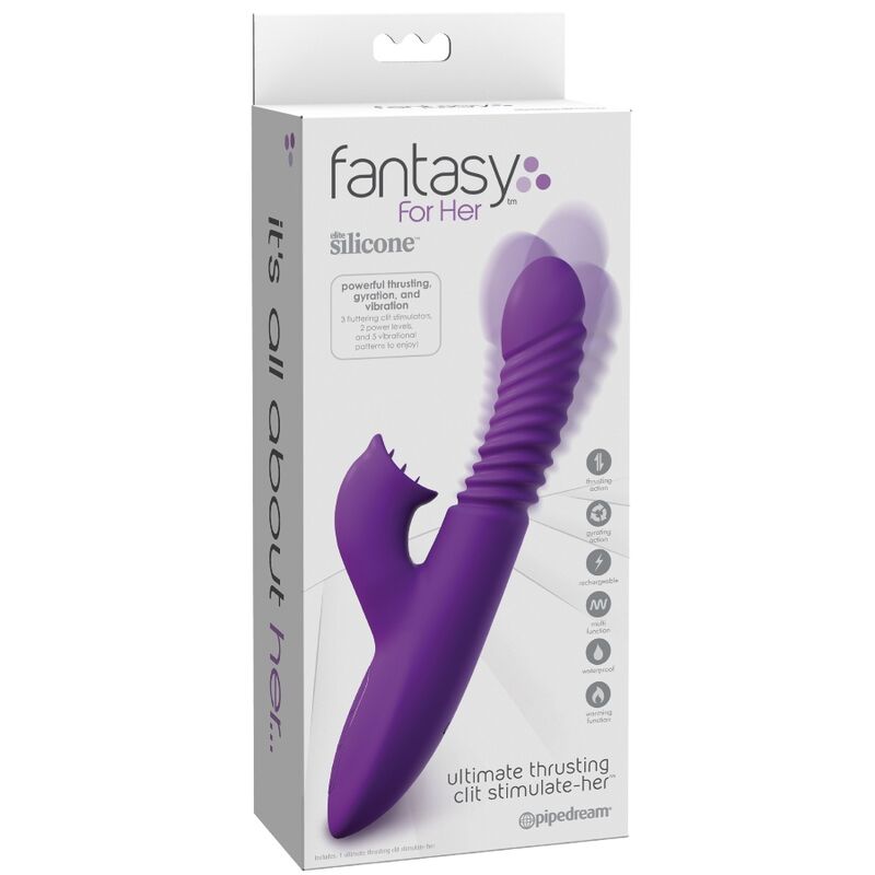 FANTASY FOR HER - STIMOLATORE DEL CLITORIDE CON OSCILLAZIONE DEL CALORE E FUNZIONE VIBRAZIONE VIOLA – Rotatori vibranti – foto 5