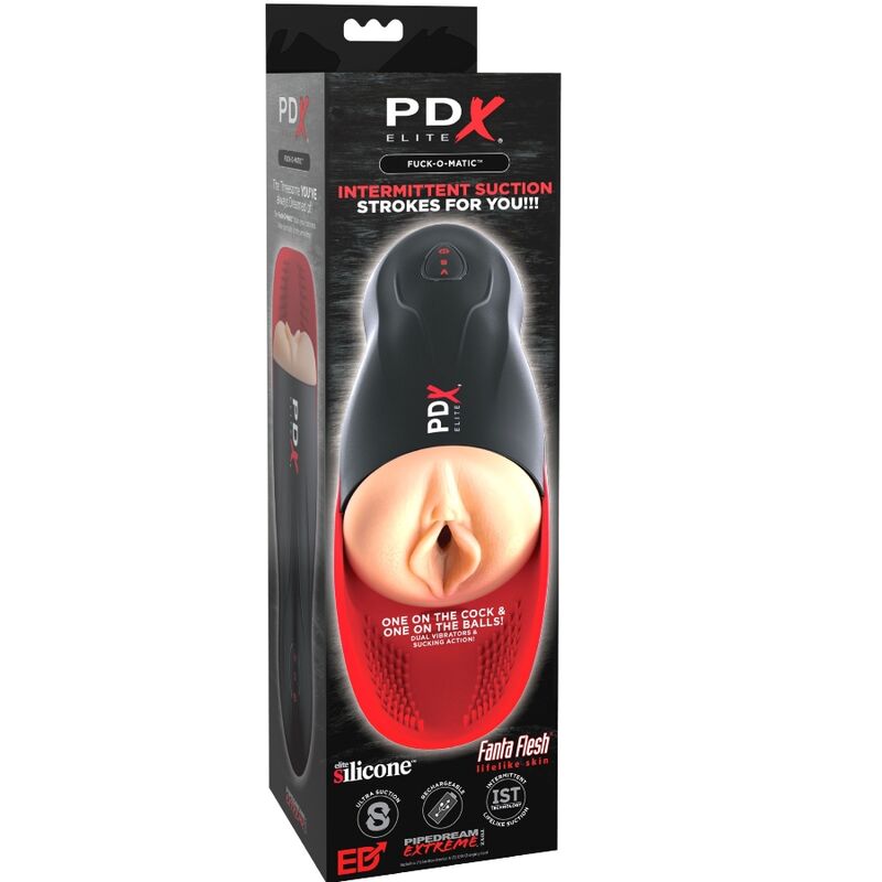PDX ELITE - STROKER FUCK-O-MATIC VAGINA DOPPIA VIBRAZIONE PENE E TESTICOLI – Vari masturbatori