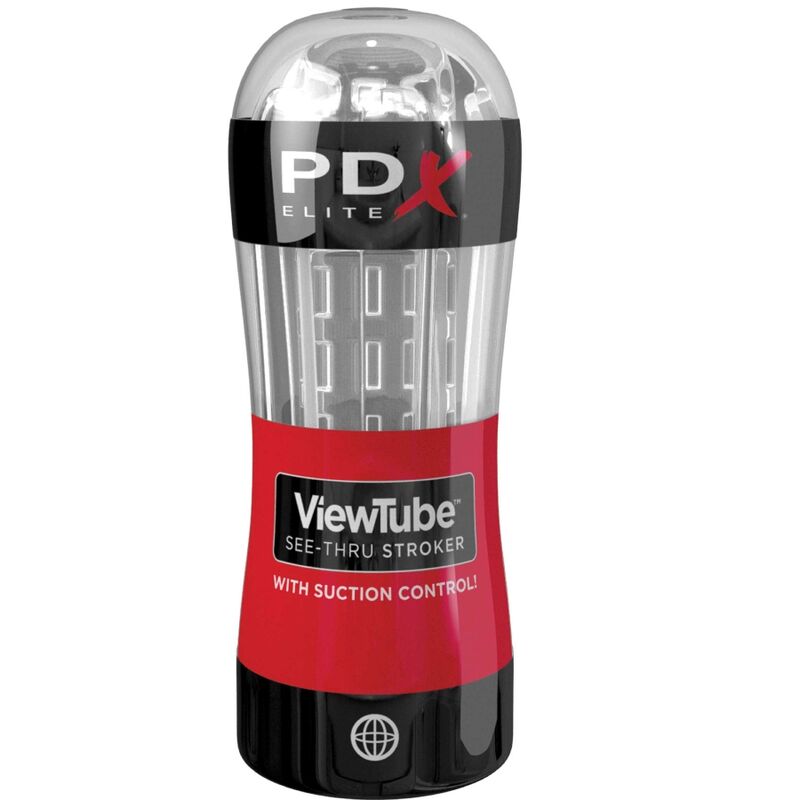 PDX ELITE - MASTURBATORE STROKER VIEWTUBE CONTROL ASPIRAZIONE TRASPARENTE – Masturbatore automatico