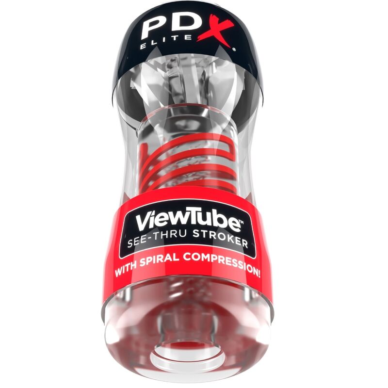 PDX ELITE - STROKER VIEWTUBE 2 COMPRESSIONE SPIRALE TRASPARENTE – Vari masturbatori – foto 2