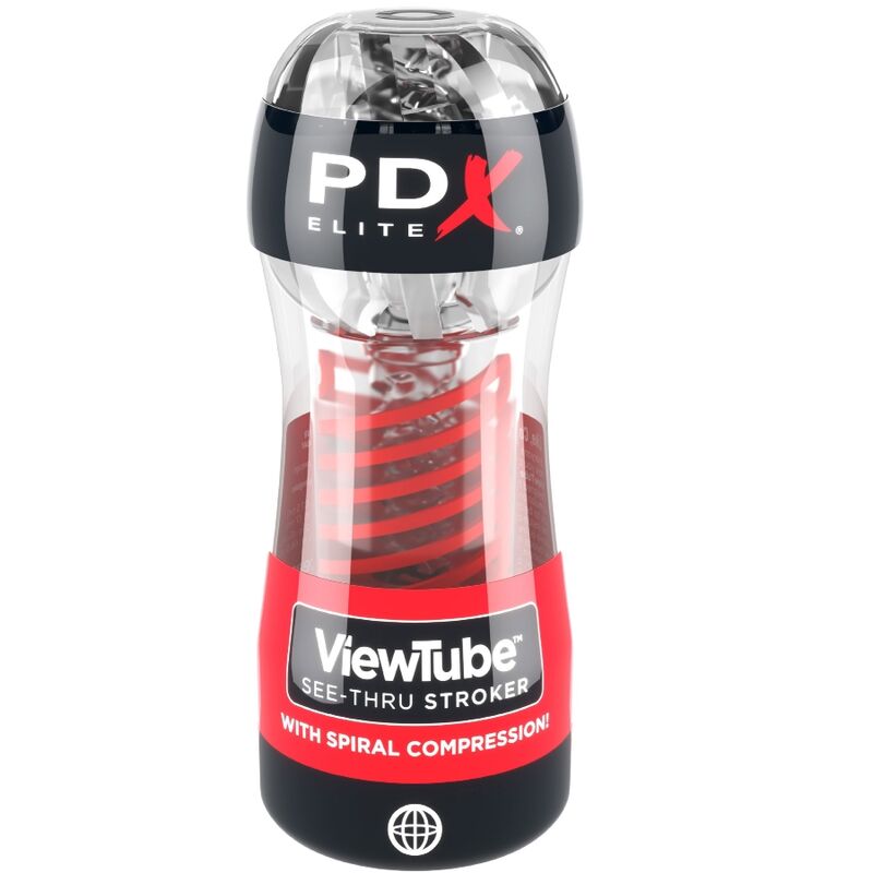 PDX ELITE - STROKER VIEWTUBE 2 COMPRESSIONE SPIRALE TRASPARENTE – Vari masturbatori