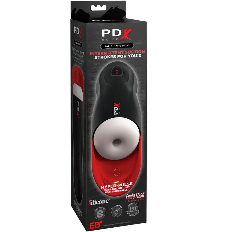 PDX ELITE - STROKER FAP-O-MATIC PRO CON BASE PER TESTICOLI – Masturbatore automatico