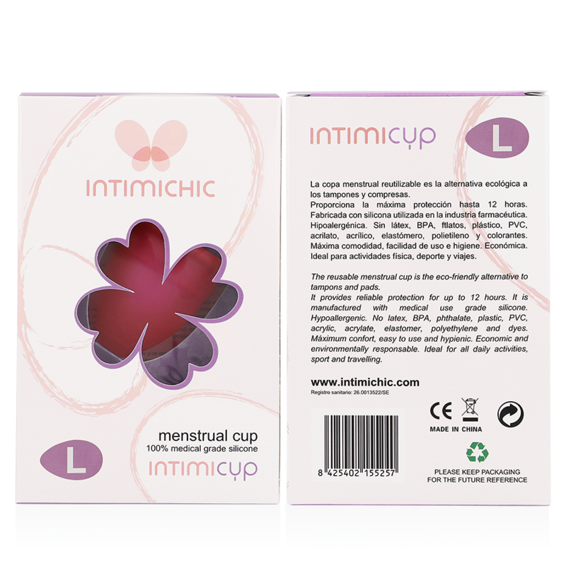 INTIMICHIC - COPPA MESTRUALE IN SILICONE GRADO MEDICO - TAGLIA L – Coppa vaginale – foto 7
