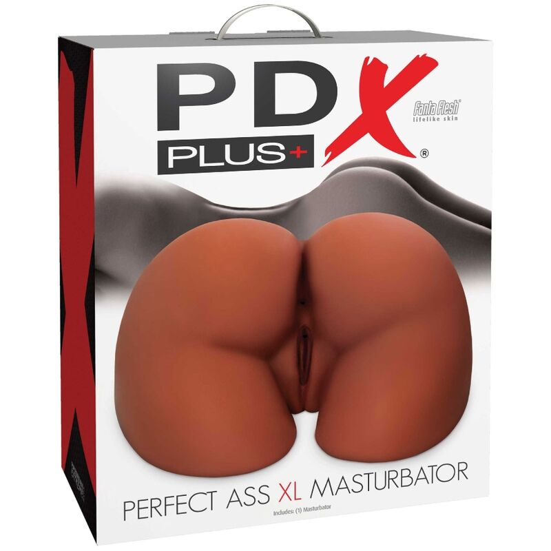 PDX PLUS - MASTURBATORE MARRONE A DOPPIA ENTRATA ASS XL PERFECT – Vagine con vibrazione – foto 4