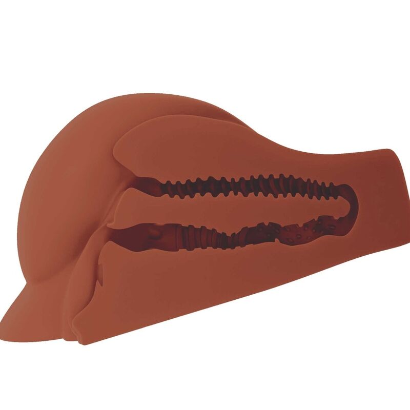 PDX PLUS - MASTURBATORE MARRONE A DOPPIA ENTRATA ASS XL PERFECT – Vagine con vibrazione – foto 3