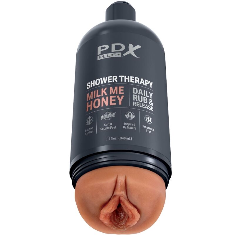 PDX PLUS - MASTURBATORE STROKER DESIGN DISCRETO DELLA BOTTIGLIA MILK ME HONEY CANDY SHAMPOO – Vagine con vibrazione