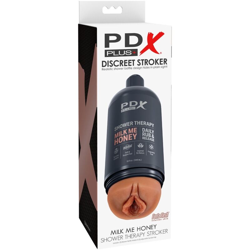 PDX PLUS - MASTURBATORE STROKER DESIGN DISCRETO DELLA BOTTIGLIA MILK ME HONEY CANDY SHAMPOO – Vagine con vibrazione – foto 6