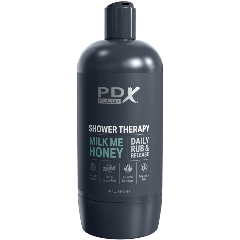 PDX PLUS - MASTURBATORE STROKER DESIGN DISCRETO DEL FLACONE DI SHAMPOO MILK ME HONEY – Vagine con vibrazione – foto 4