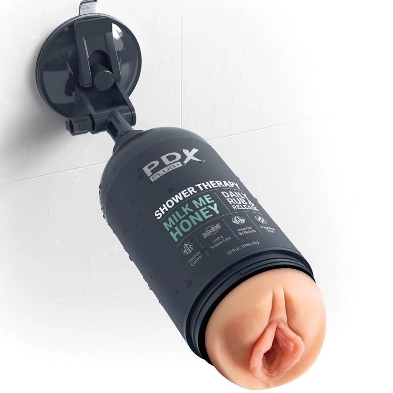 PDX PLUS - MASTURBATORE STROKER DESIGN DISCRETO DEL FLACONE DI SHAMPOO MILK ME HONEY – Vagine con vibrazione – foto 2