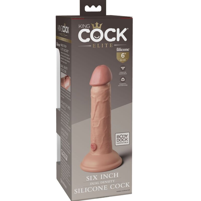 KING COCK - ELITE DILDO REALISTICO IN SILICONE 15.2 CM – Peni realistici – foto 6