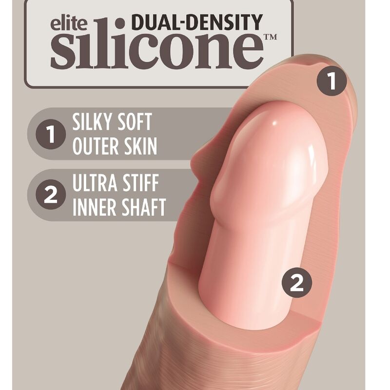KING COCK - ELITE DILDO REALISTICO IN SILICONE 17.8 CM – Peni realistici – foto 3
