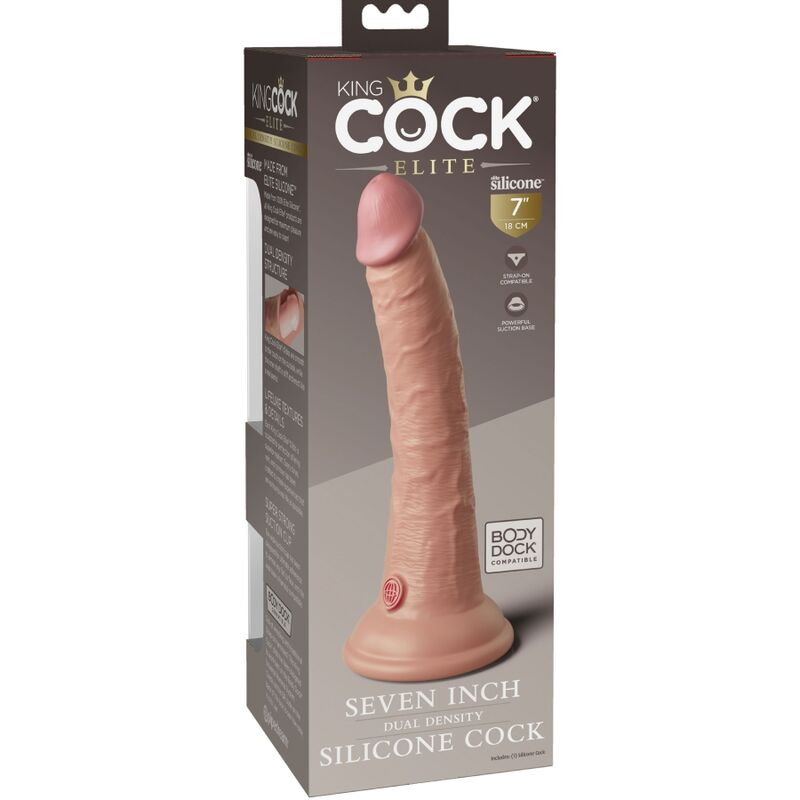 KING COCK - ELITE DILDO REALISTICO IN SILICONE 17.8 CM – Peni realistici – foto 4