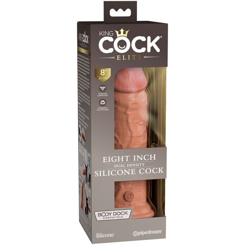 KING COCK - ELITE DILDO REALISTICO IN SILICONE 20.3 CM CARAMEL – Peni realistici – foto 5