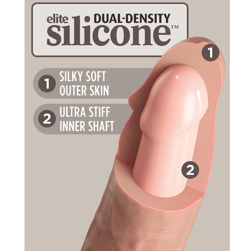 KING COCK - ELITE DILDO REALISTICO IN SILICONE 20.3 CM – Peni realistici – foto 4