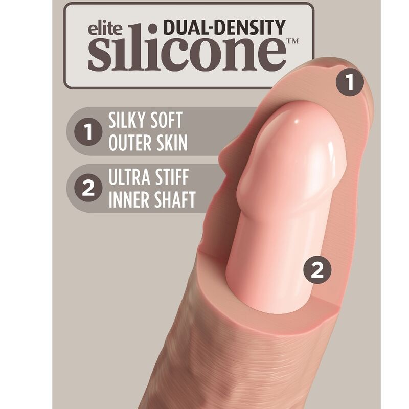 KING COCK - ELITE DILDO REALISTICO IN SILICONE 25.4 CM – Peni realistici – foto 4