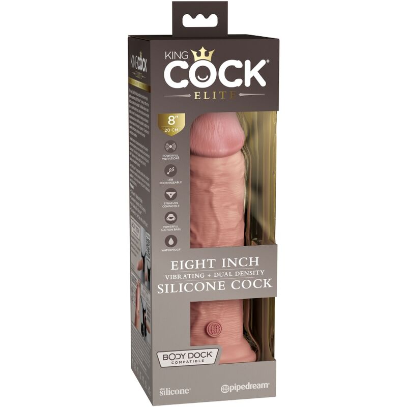 KING COCK - ELITE DILDO REALISTICO VIBRANTE E SILICONE 20.3 CM – Peni realistici – foto 5