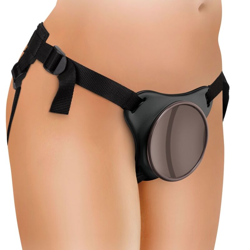 KING COCK - ELITE KIT IMBRACATURA REGOLABILE DELUXE ANELLO CON TESTICOLI E DILDO 20.3 CM – Imbracatura – foto 5