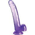 KING COCK - CLEAR DILDO CON TESTICOLI 20.3 CM VIOLA – Dildo strapon