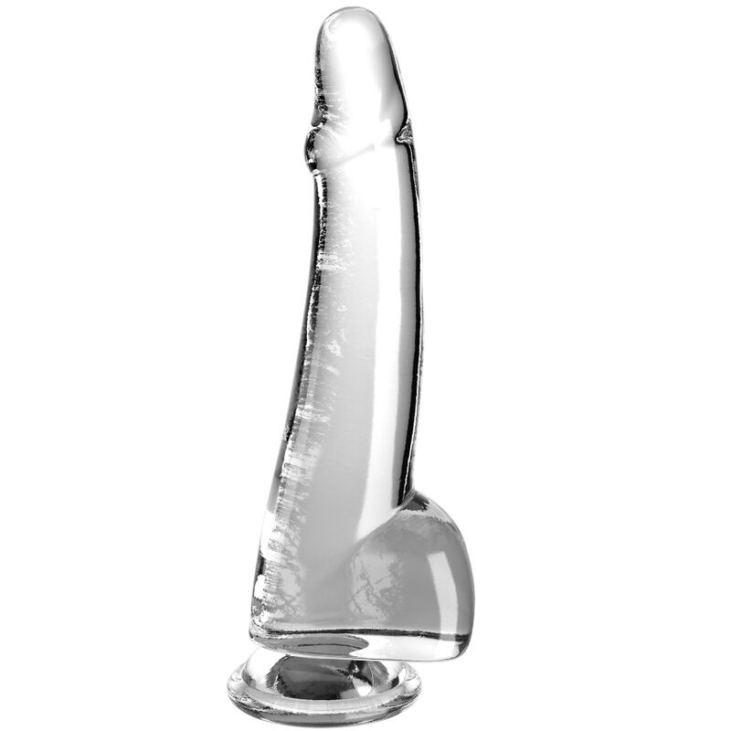 KING COCK - CLEAR DILDO CON TESTICOLI 19 CM TRASPARENTE – Dildo strapon