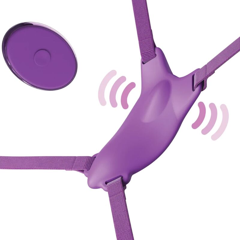FANTASY FOR HER - PETTORINA CON FARFALLA VIBRANTE, RICARICABILE E TELECOMANDO VIOLA – Telecomando
