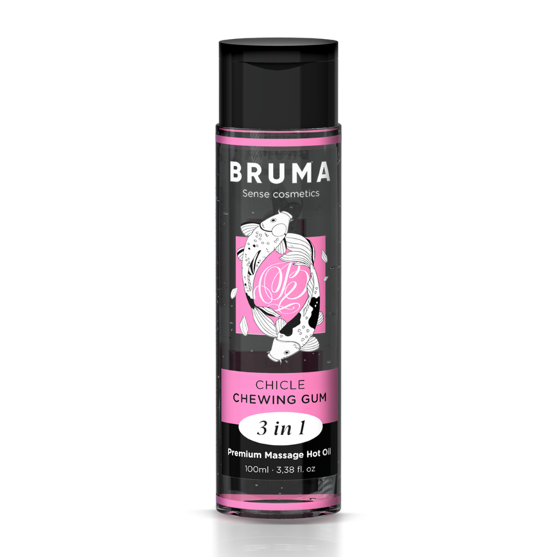 BRUMA - OLIO DA MASSAGGIO PREMIUM EFFETTO CALORE SAPORE GOMMA 3 IN 1 - 100 ML – Con effetto termico – foto 2