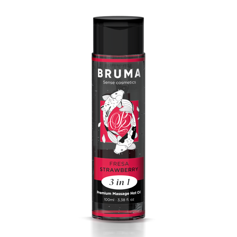 BRUMA - OLIO DA MASSAGGIO PREMIUM EFFETTO CALORE SAPORE FRAGOLA 3 IN 1 - 100 ML – Con effetto termico – foto 2