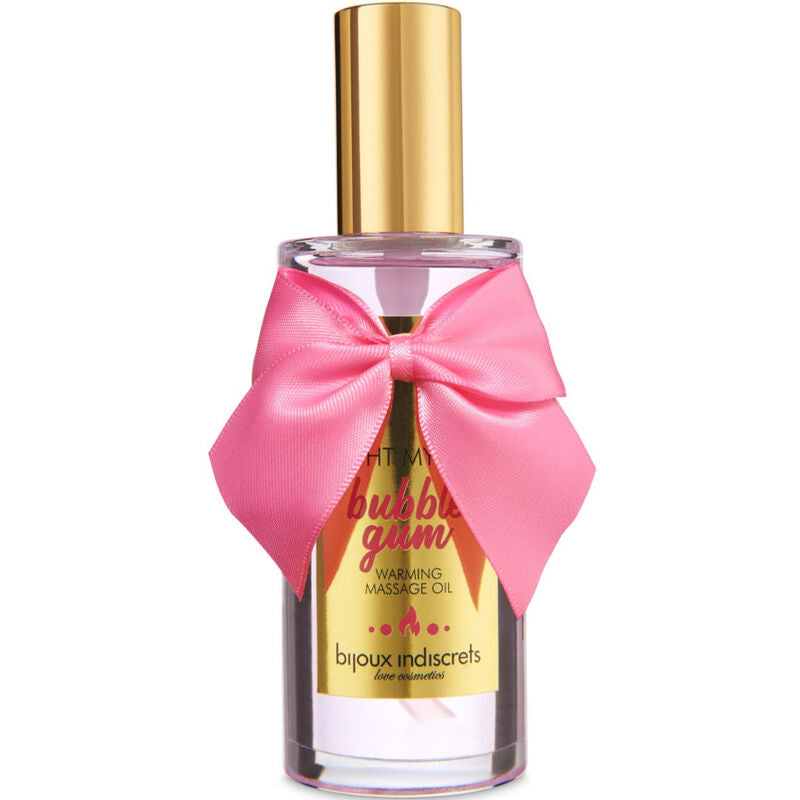 BIJOUX INDISCRETS - LIGHT MY FIRE OLIO DA MASSAGGIO EFFETTO CALORE GUSTO GOMMA – Con effetto termico