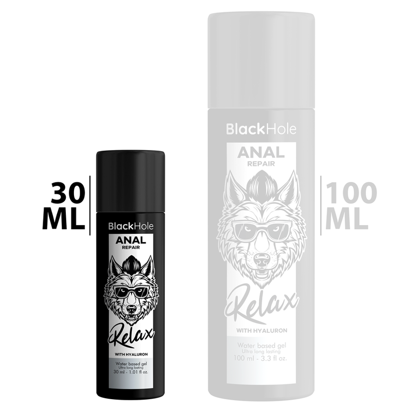 BLACK HOLE - RIPARATORE ANALE A BASE D'ACQUA RELAX CON IALURONICO 30 ML – A base d'acqua – foto 2
