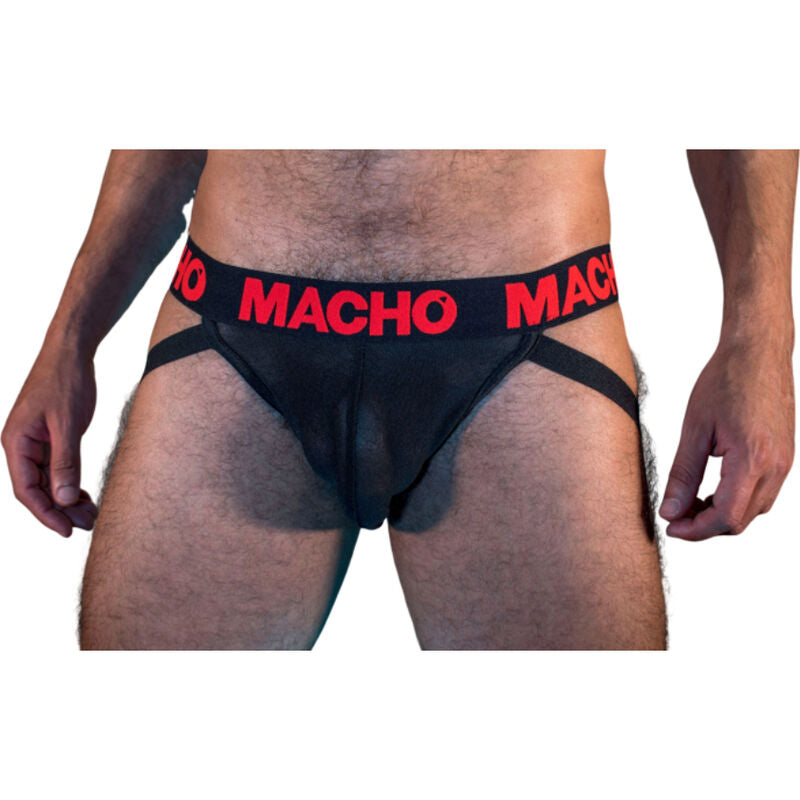 MACHO - MX26X2 JOCK NERO/ROSSO XL – Sospensori