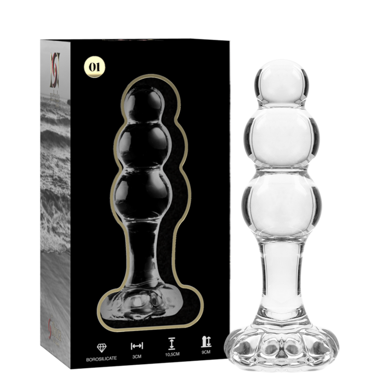 NEBULA SERIES BY IBIZA - MODELLO 1 TAPPO VETRO BOROSILICATO TRASPARENTE 10.5 CM -O- 3 CM – Tappi anali – foto 2