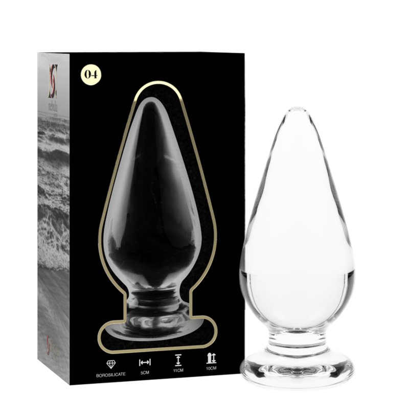 NEBULA SERIES BY IBIZA - MODELLO 4 PLUG ANALE VETRO BOROSILICATO TRASPARENTE 11 CM -O- 5 CM – Tappi anali – foto 2