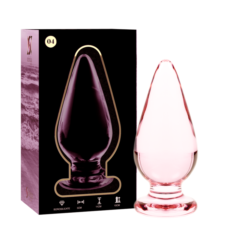NEBULA SERIES BY IBIZA - MODELLO 4 PLUG ANALE VETRO BOROSILICATO ROSA 11 CM -O- 5 CM – Tappi anali – foto 2