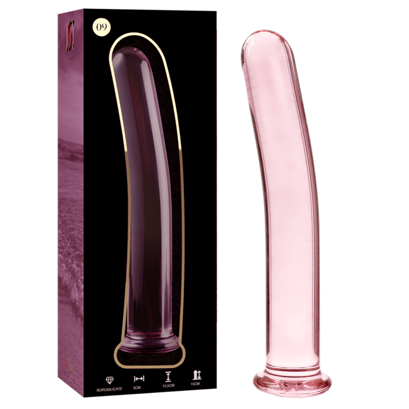 NEBULA SERIES BY IBIZA - MODELLO 9 DILDO IN VETRO BOROSILICATO ROSA 15.5 CM -O- 2.5 CM – Falli senza vibrazioni – foto 2