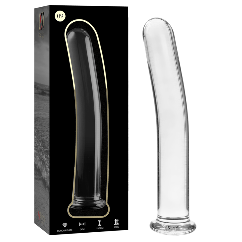 NEBULA SERIES BY IBIZA - MODELLO 9 DILDO IN VETRO BOROSILICATO TRASPARENTE 15.5 CM -O- 2.5 CM – Falli senza vibrazioni – foto 2