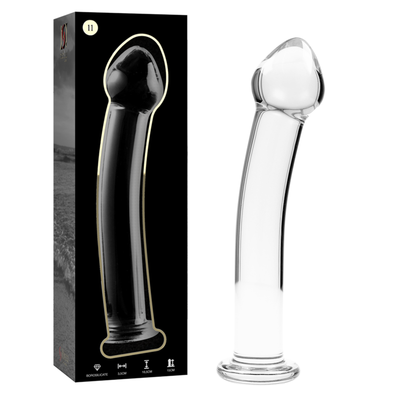 NEBULA SERIES BY IBIZA - MODELLO 11 DILDO IN VETRO BOROSILICATO TRASPARENTE 16 CM -O- 3 CM – Falli senza vibrazioni – foto 2